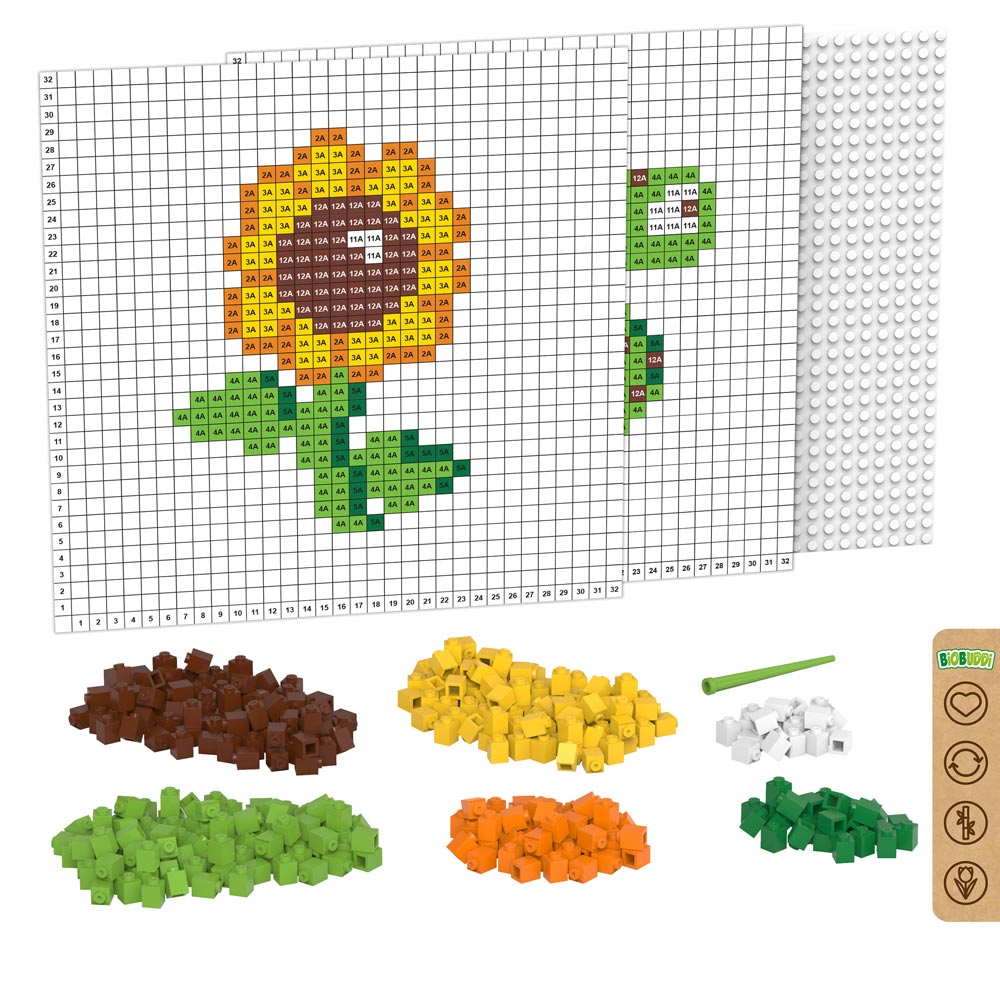 Pixel e crea fiori e tartarughe