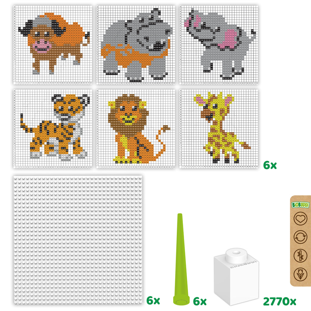 BiOBUDDi Education pixel animaux